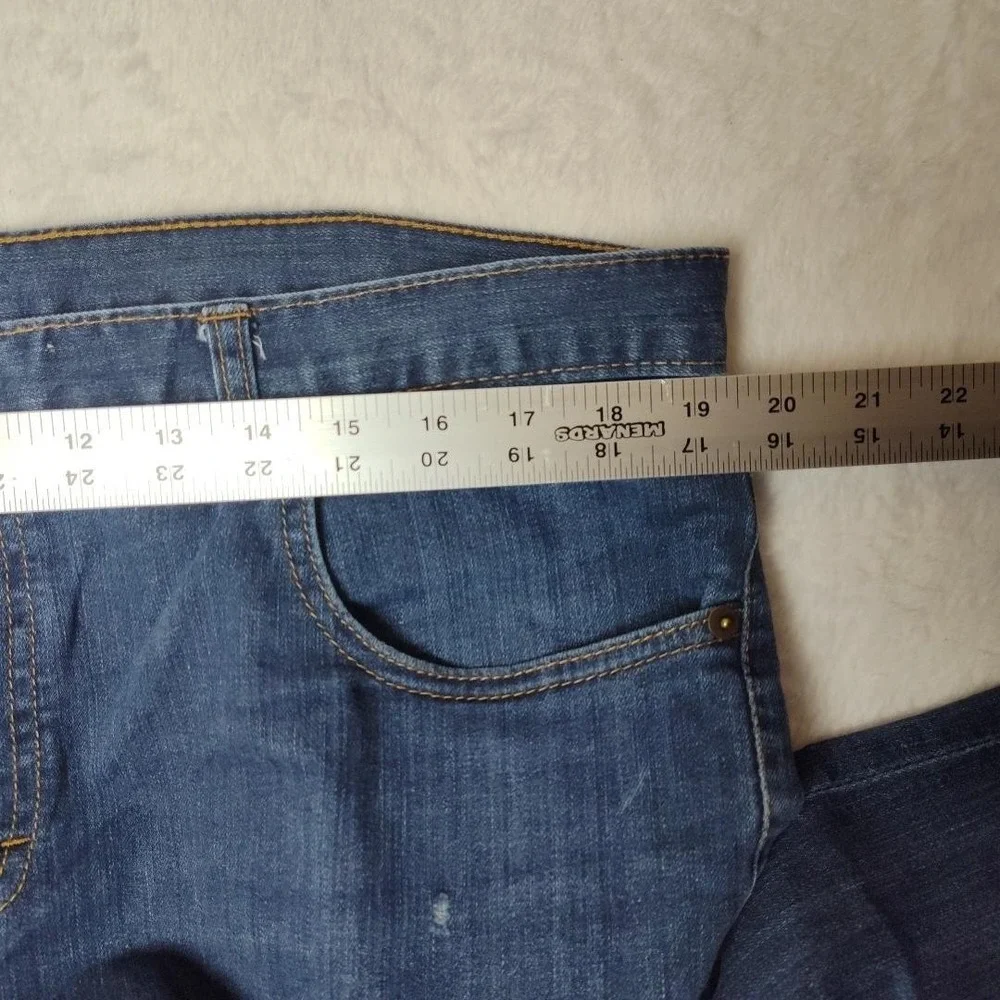 Dearborn‎ Denim Jeans Mens 38x33 Blue Wash Straight Leg Stretch Chicago USA